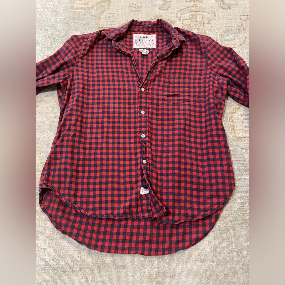 Euc! Frank & Eileen Checkered Button-Up- Size Xs - image 3